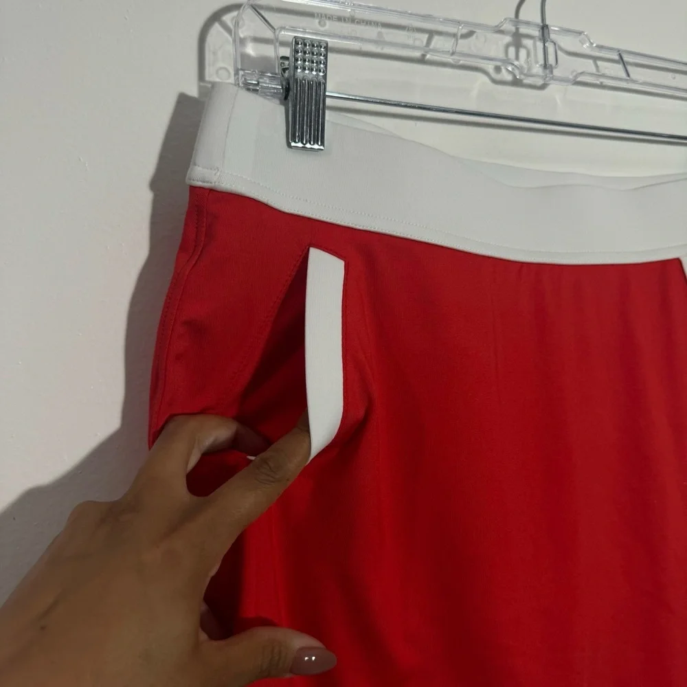 NWT Belyn Key Farrah Wrap Golf‎ Skort In Poppy Red/White Small Tennis Activewear